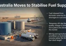 Australia Moves to Boost Fuel Supply Amid Iran War Risk boost fuel supply