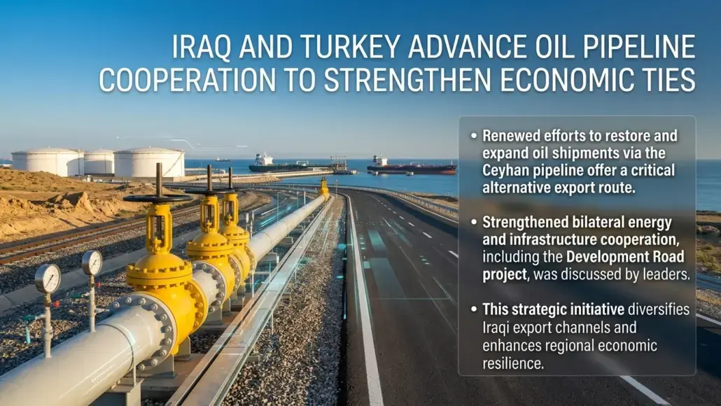 Iraq and Turkey Advance Oil Pipeline Cooperation to Strengthen Economic Ties