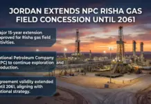 Jordan Extends NPC Risha Gas Field Concession Until 2061 Jordan Extends NPC Risha Gas Field Concession Until 2061