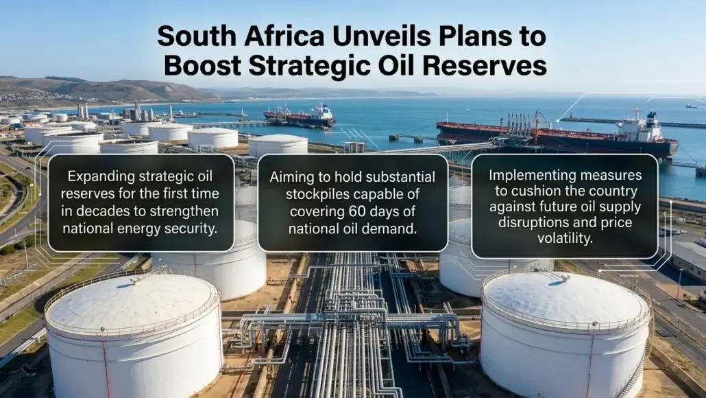 South Africa Unveils Plans to Boost Strategic Oil Reserves