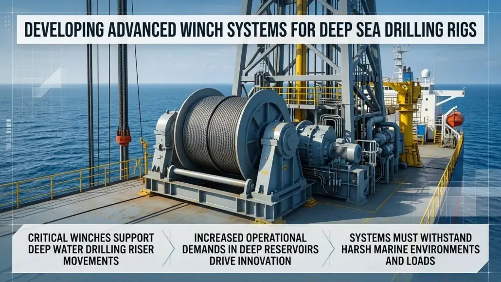 Advanced Winch Systems Developing Deep Sea Drilling Rigs