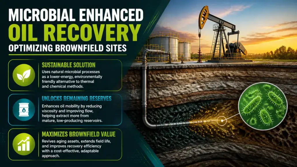 Microbial Enhanced Oil Recovery Optimizing Brownfield Sites