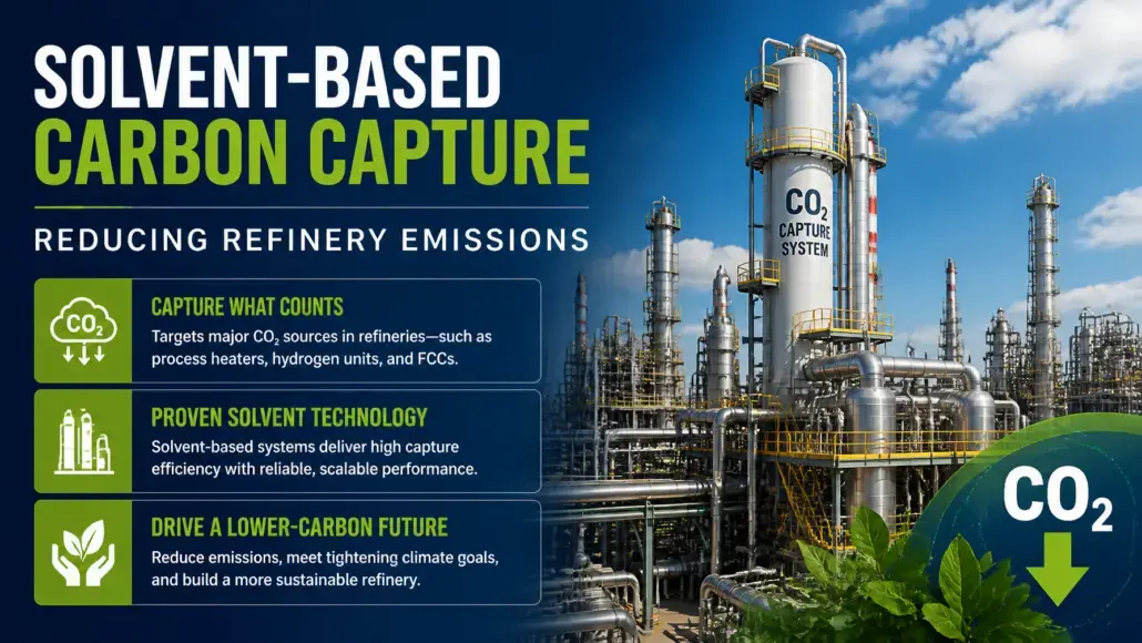 Solvent-Based Carbon Capture Reducing Refinery Emissions
